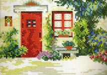 Little house with red door -     