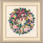 Набор для вышивки гладью Wreath of Roses - Венок из роз
