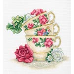      - Cup of tea with rose leaves