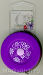 Сантиметр рулетка на магнитной основе "Цветы на фиолетовом"