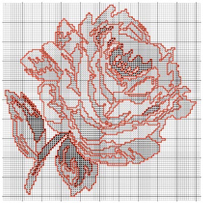 Схема для вышивки бисером «Розы»